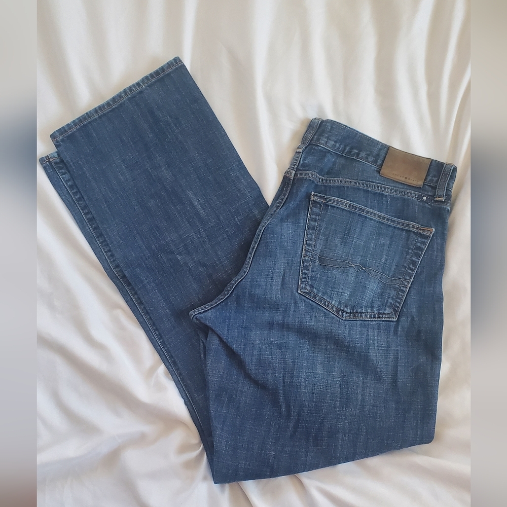 Lucky Brand 221 Original Boot Men's Denim Jeans, Sz 38x34 Distressed